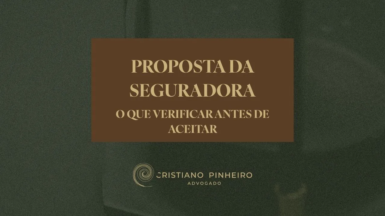 A seguradora propôs-me uma indemnização pelo acidente. Devo aceitar?